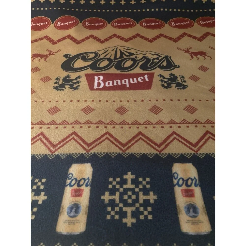 Coors BanquetBeer Throw/Wall Blanket ,Bar, Man Cave, Game room, Christmas